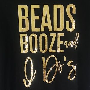 BEADS BOOZE AND I Dos Bachelorette Party NOLA T-Shirt